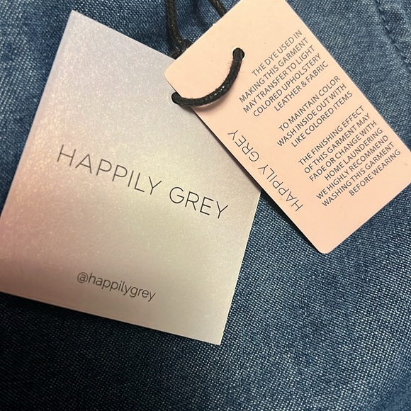 Happily Grey Blue Denim Wide-Leg Pants size 11 (29) NWT - Picture 10 of 10